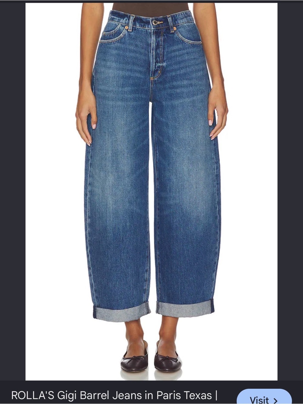 ROLLA'S (Avara) Blue GiGi barrel Jeans with Rolled Cuffs